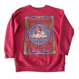 Pink Floyd Crewneck Psychedelic Dark Side of the Moon Graphic Sweatshirt Girls L